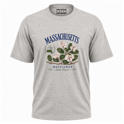 Massachusetts Mayflower State Flower Vintage Botanical Shirt