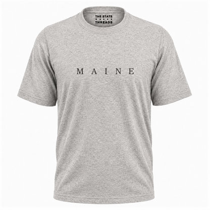 Maine Minimalist Typography State Pride Shirt