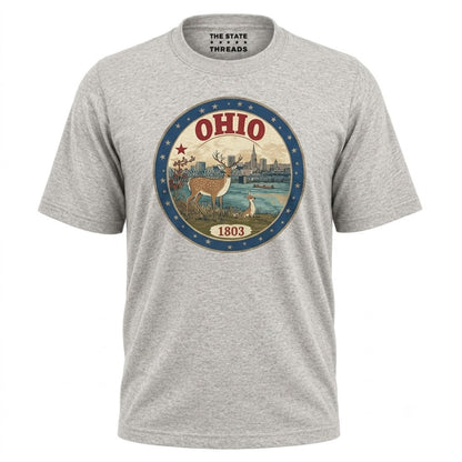 Ohio 1803 Wildlife Deer Scenic River Skyline Shirt