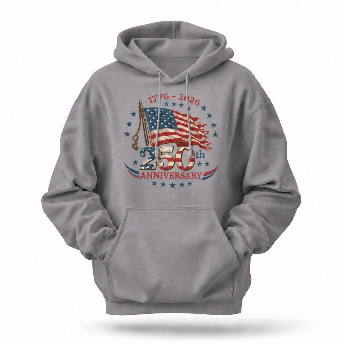 America 250th Anniversary 1776 2026 Flag Hoodie
