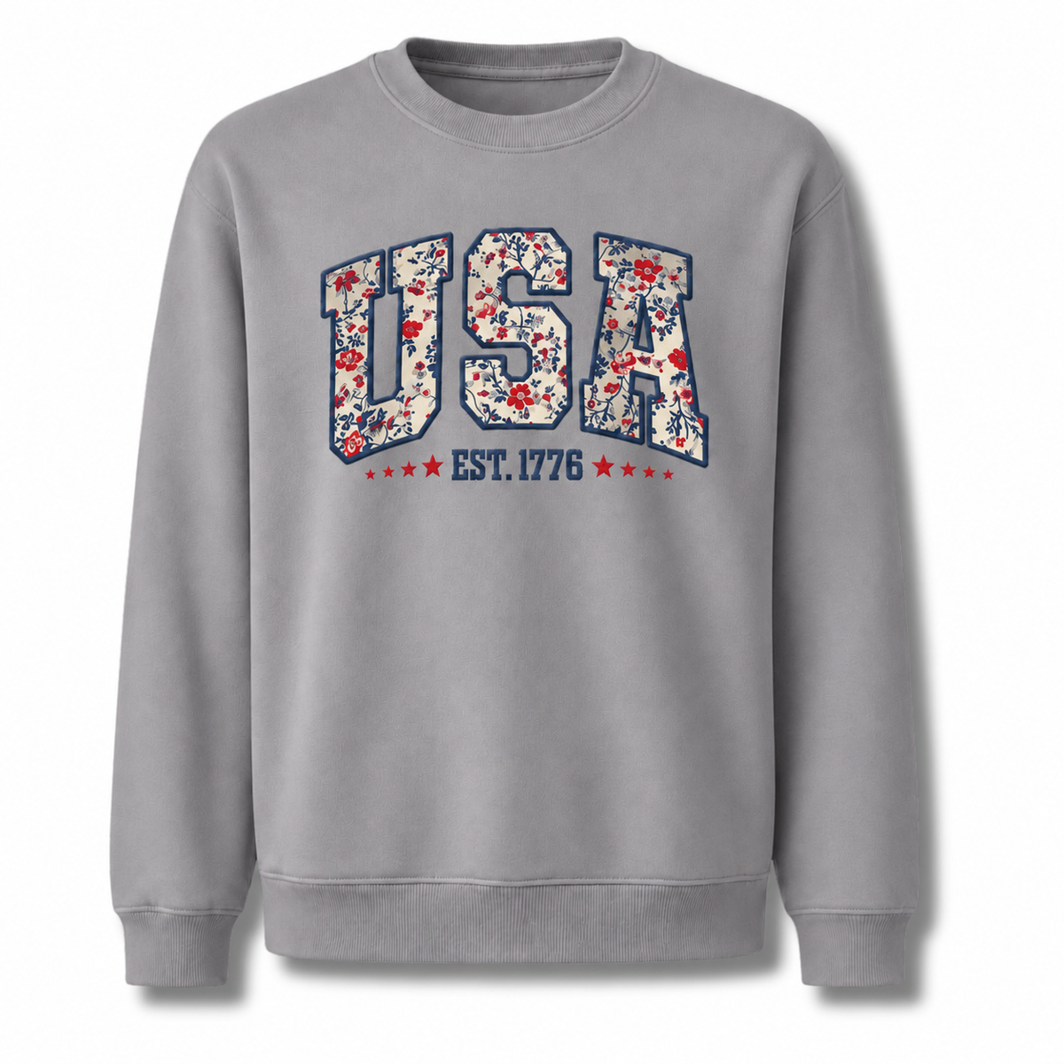 USA Floral Est. 1776 Patriotic Sweatshirt