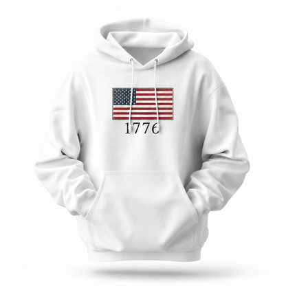 America 1776 Vintage Flag Hoodie