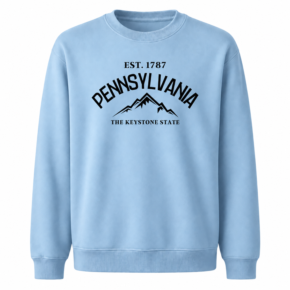 Pennsylvania Mountain Nature Outdoor Trail Vintage Sweatshirt - Light Blue