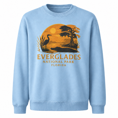 Florida Everglades National Park Nature Vintage Sweatshirt - Light Blue