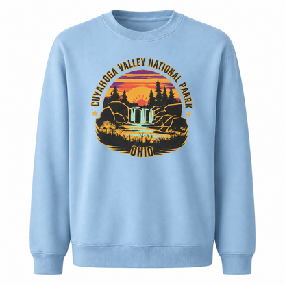 Cuyahoga Valley Ohio National Park Scenic Sweatshirt - Light Blue