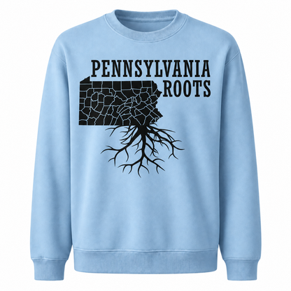 Pennsylvania Roots Deep Heritage Minimalist Vintage Sweatshirt - Light Blue