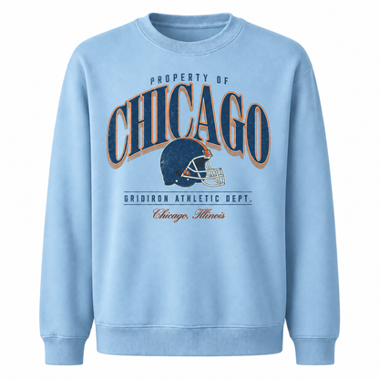 Chicago Vintage Seal Athletic Heritage Classic Sweatshirt - Light Blue