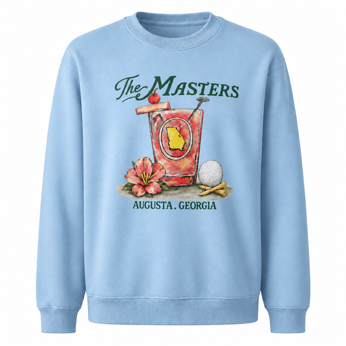 Augusta Georgia Masters Golf Tournament Azalea Sweatshirt - Light Blue