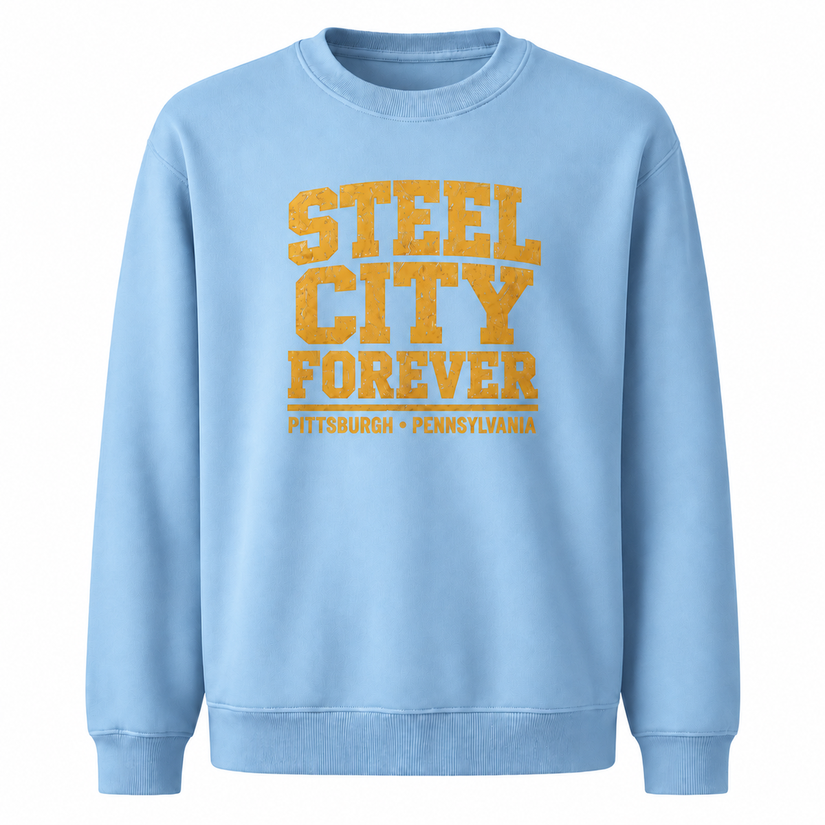 Pennsylvania Steel City Pittsburgh Athletic Vintage Sweatshirt - Light Blue
