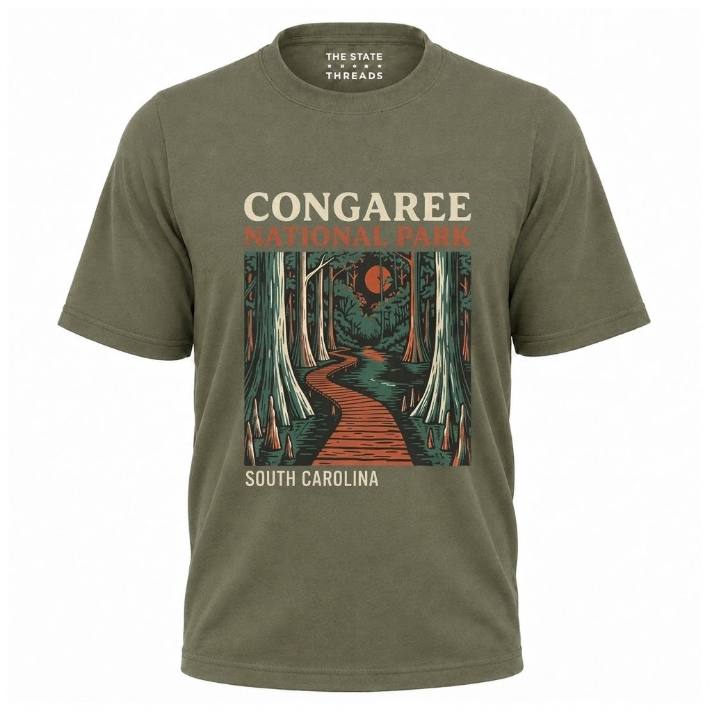South Carolina Congaree National Park Boardwalk Forest Graphic Shirt