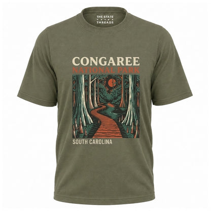 South Carolina Congaree National Park Boardwalk Forest Graphic Shirt