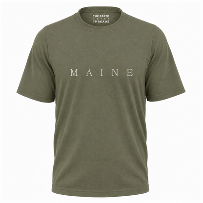Maine Minimalist Typography State Pride Shirt