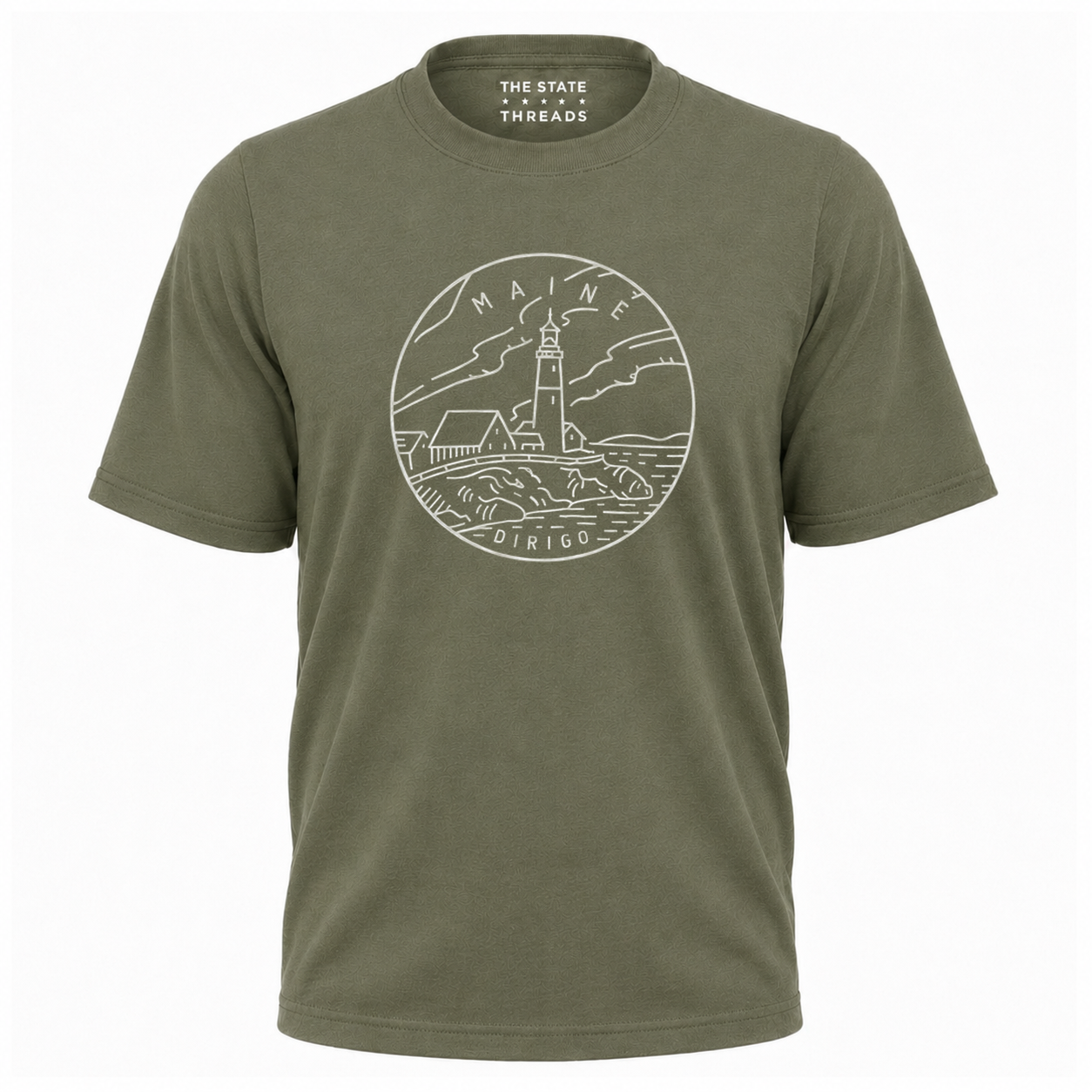 Maine Lighthouse Coastal Line Art Shirt