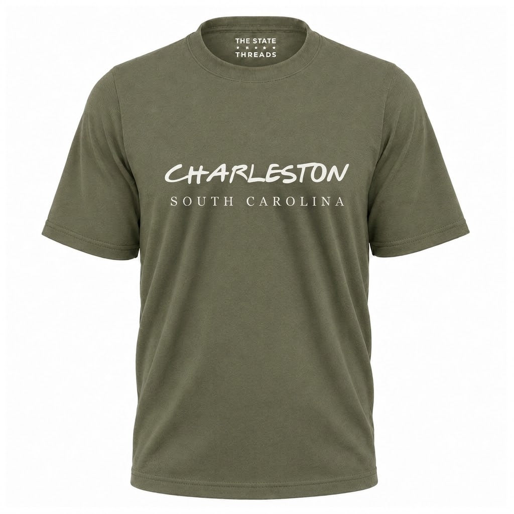 South Carolina Charleston Minimalist Vacation Typography Graphic Shirt