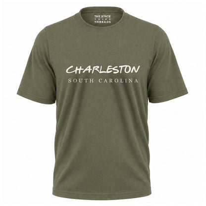 South Carolina Charleston Minimalist Vacation Typography Graphic Shirt