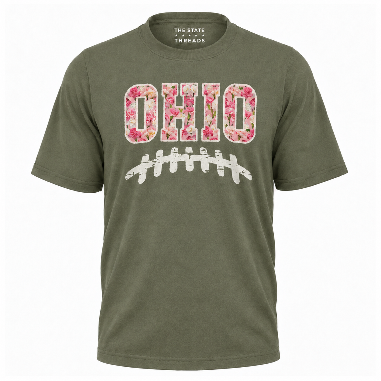 Ohio Carnation Floral Football Game Day Red Shirt