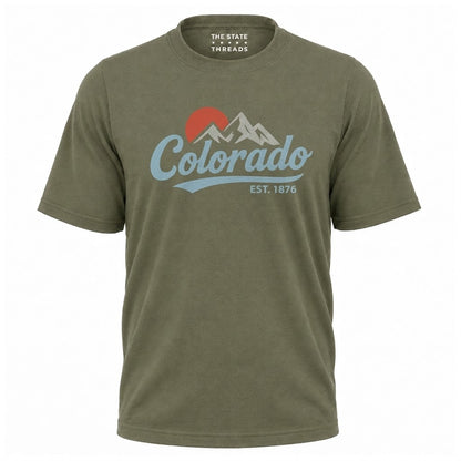 Colorado Rocky Mountain Retro Sunset Est 1876 Shirt