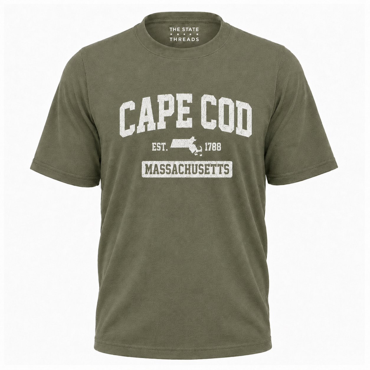 Cape Cod Massachusetts Vintage Distressed Map Shirt