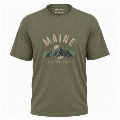 Maine Vintage Mountain Pine Tree State Shirt