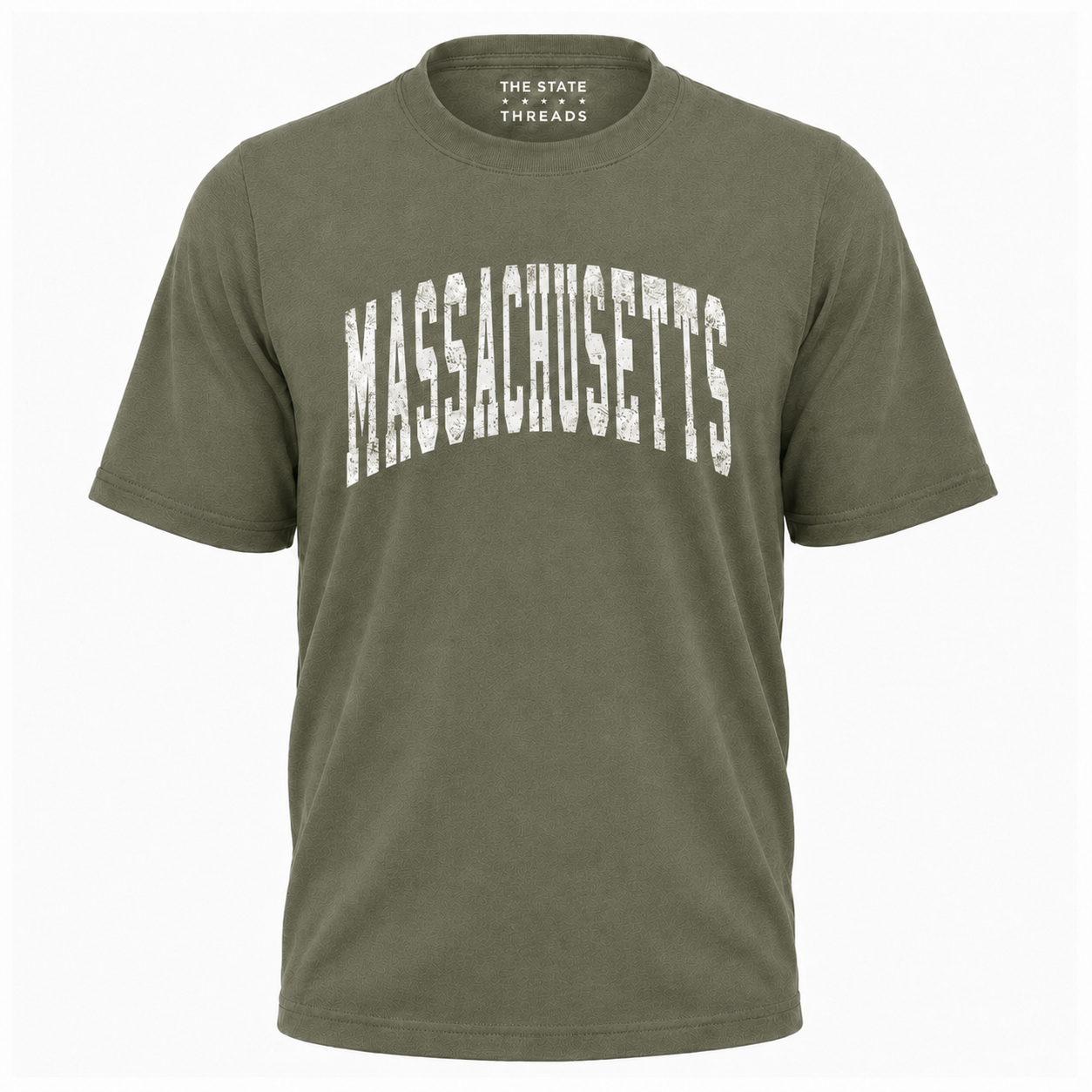 Massachusetts Distressed Vintage Block Letters Shirt