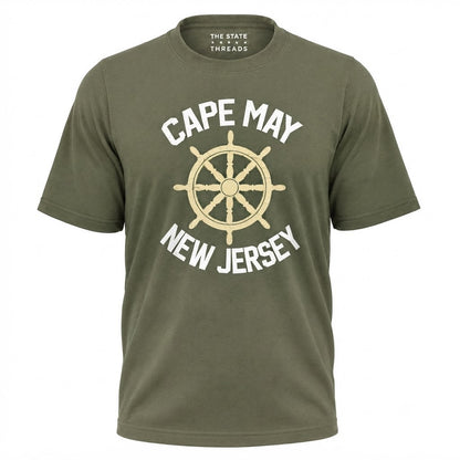 New Jersey Cape May Ship Wheel Nautical Shirt