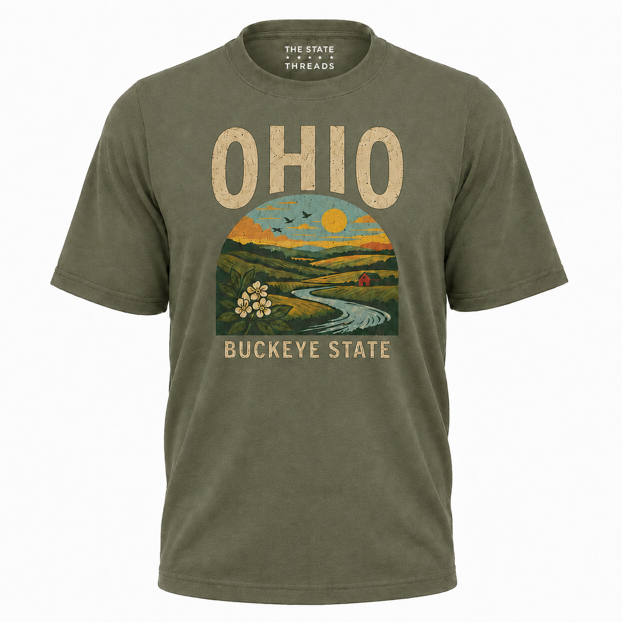 Ohio Buckeye State Vintage Landscape Scenic Shirt