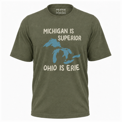 Michigan Is Superior Funny Great Lakes Shirt