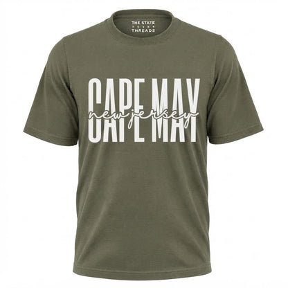 New Jersey Cape May Modern Typography Cursive Shirt