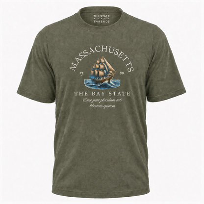 Massachusetts Nautical Sailboat Bay State Pride Shirt