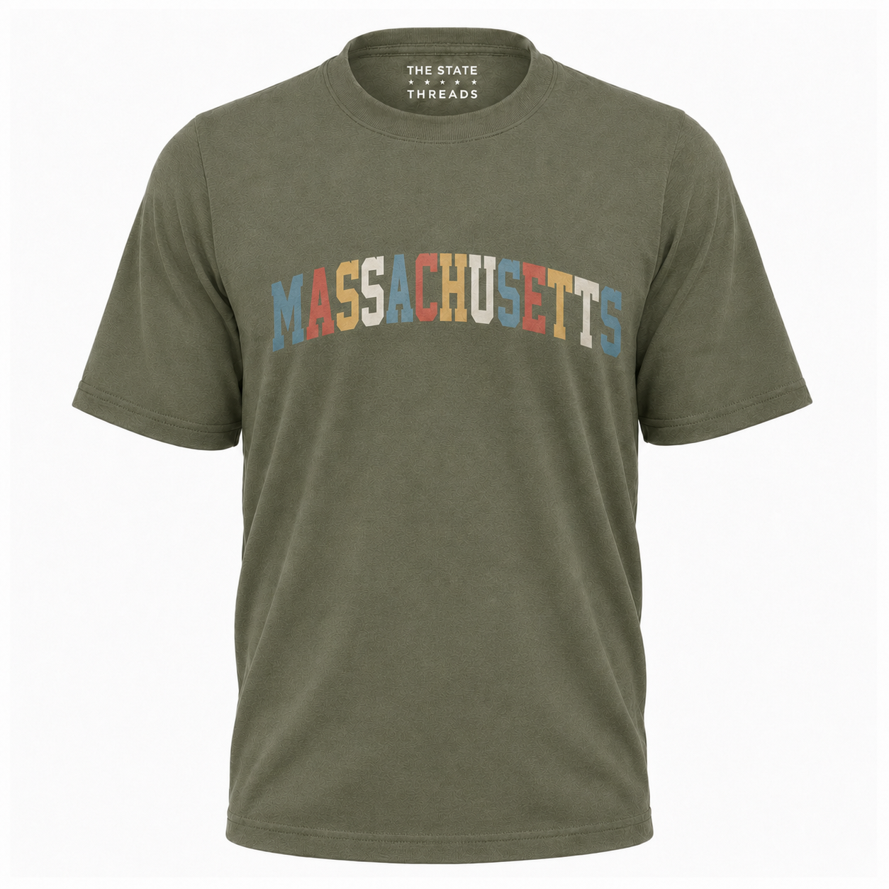Massachusetts Retro Colorful Arch Typography Shirt