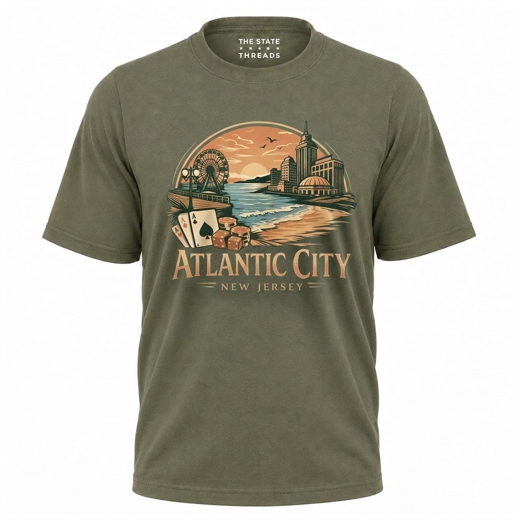 New Jersey Atlantic City Boardwalk Casino Graphic Shirt