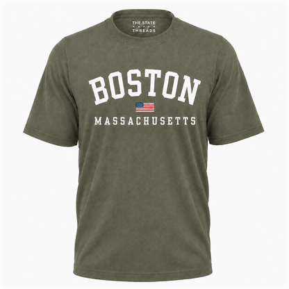 Massachusetts Boston Flag Heritage Pride Shirt