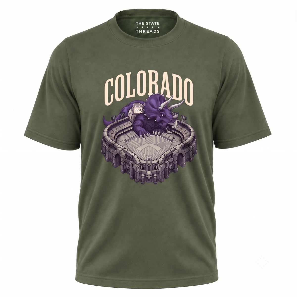 Colorado Dinosaur Mascot Sports Stadium Shirt