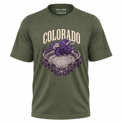 Colorado Dinosaur Mascot Sports Stadium Shirt