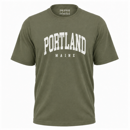Portland Maine Vintage Varsity Style Shirt
