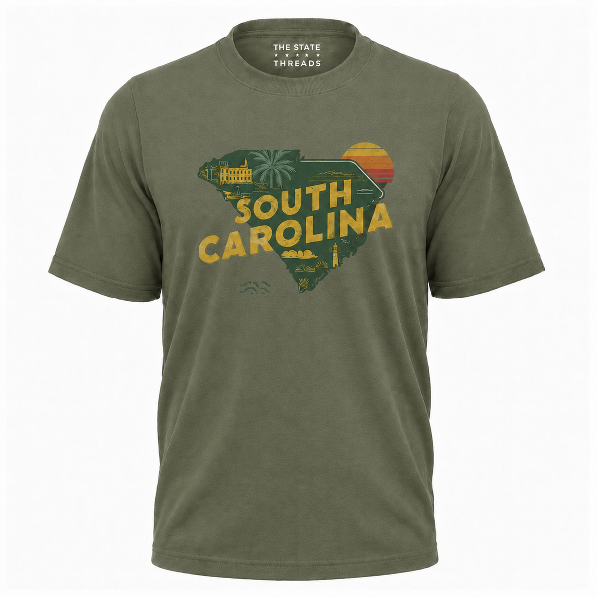 South Carolina State Map Sunset Travel Souvenir Shirt