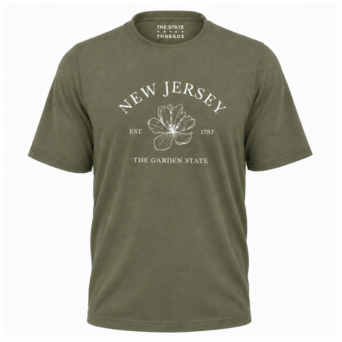 New Jersey Garden State Violet Floral Graphic Shirt