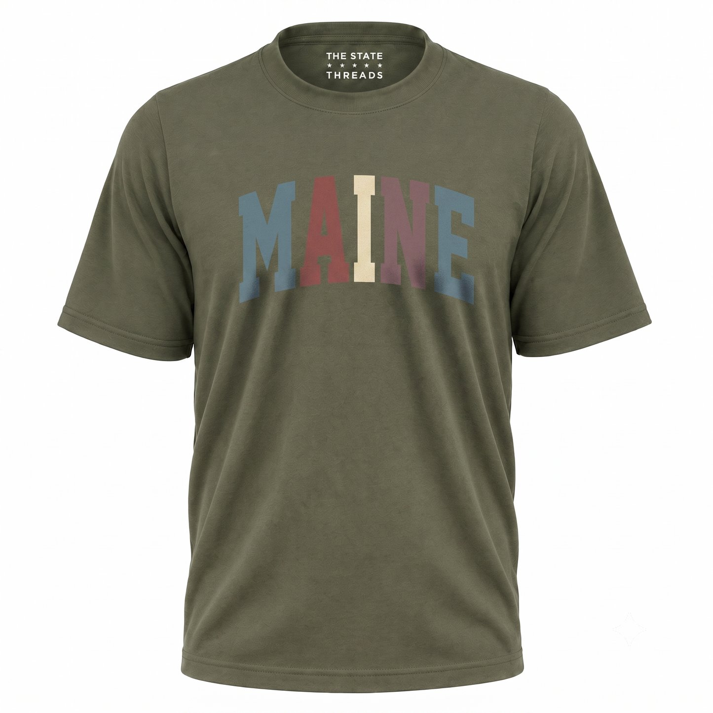 Maine Retro Pastel Varsity Lettering Shirt