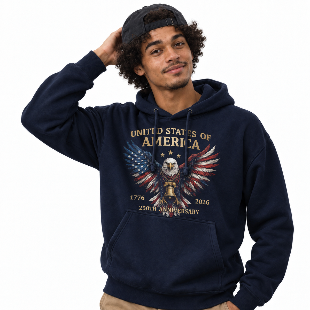 America 250th Anniversary Eagle Flag Hoodie