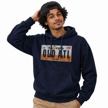 Georgia Old Atl Vintage License Plate Hoodie