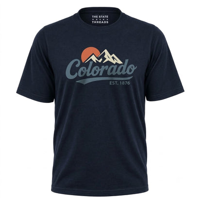 Colorado Rocky Mountain Retro Sunset Est 1876 Shirt