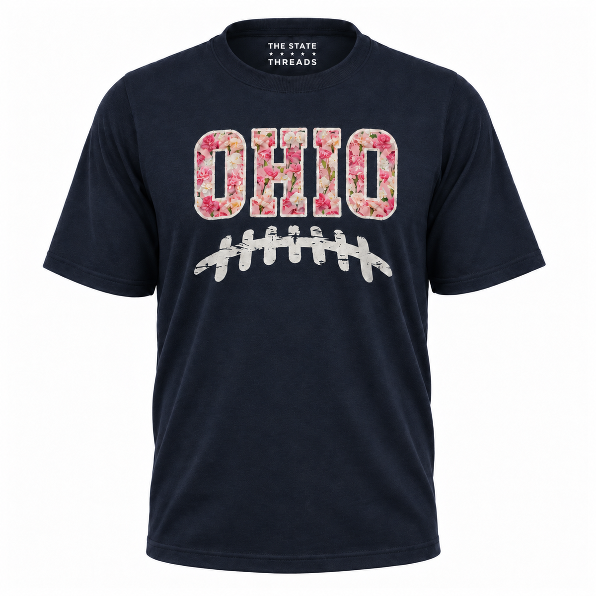 Ohio Carnation Floral Football Game Day Red Shirt
