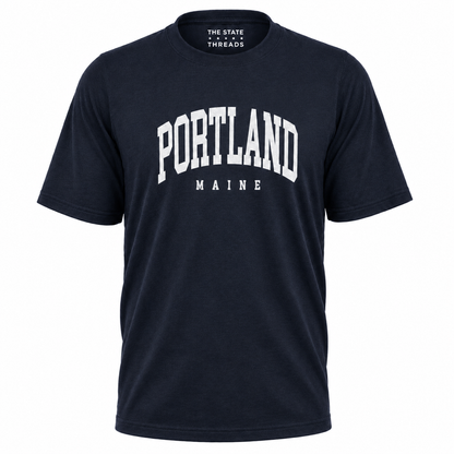 Portland Maine Vintage Varsity Style Shirt