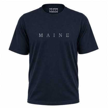Maine Minimalist Typography State Pride Shirt