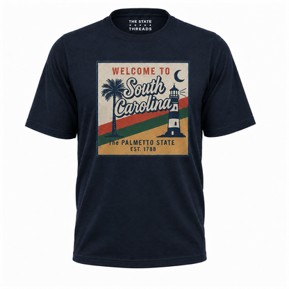 South Carolina Retro Palmetto Lighthouse Shirt