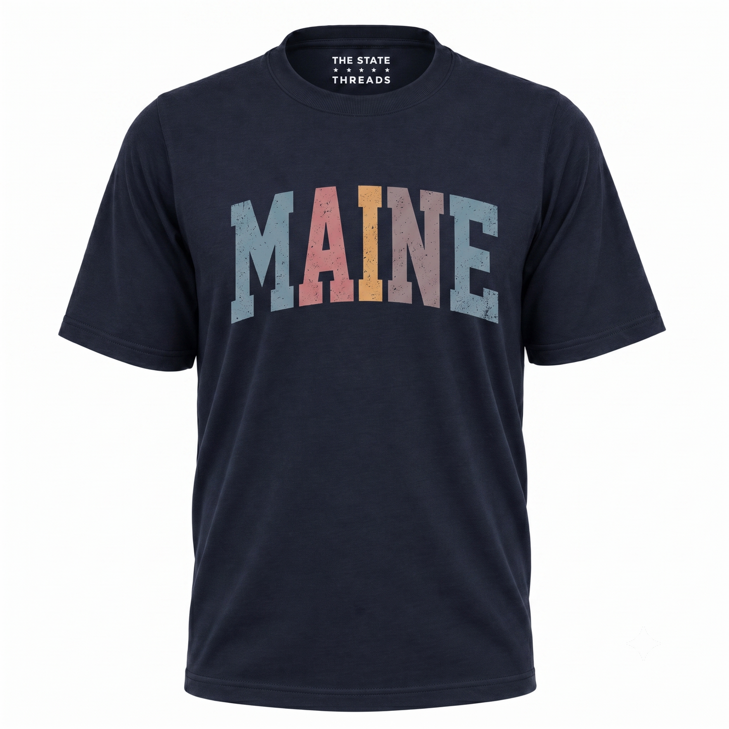 Maine Retro Pastel Varsity Lettering Shirt