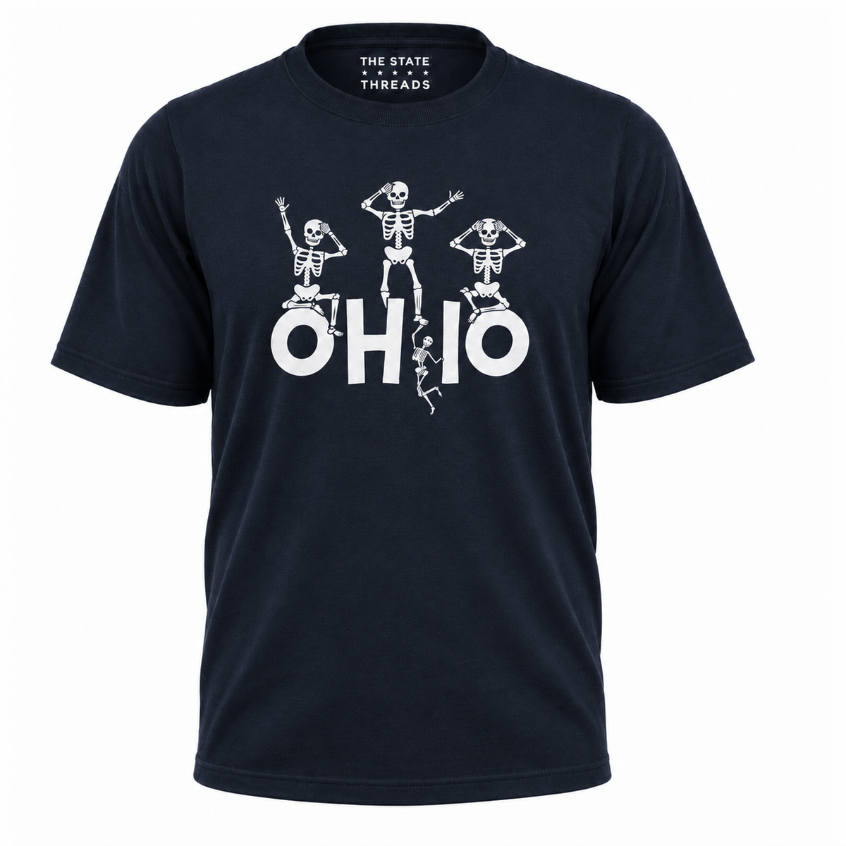 Ohio Dancing Skeleton Spooky Halloween Game Day Shirt