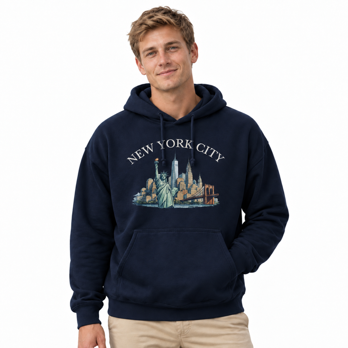 New York City Statue of Liberty Skyline Hoodie