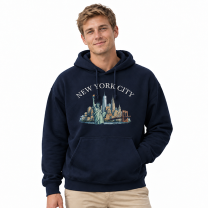 New York City Statue of Liberty Skyline Hoodie