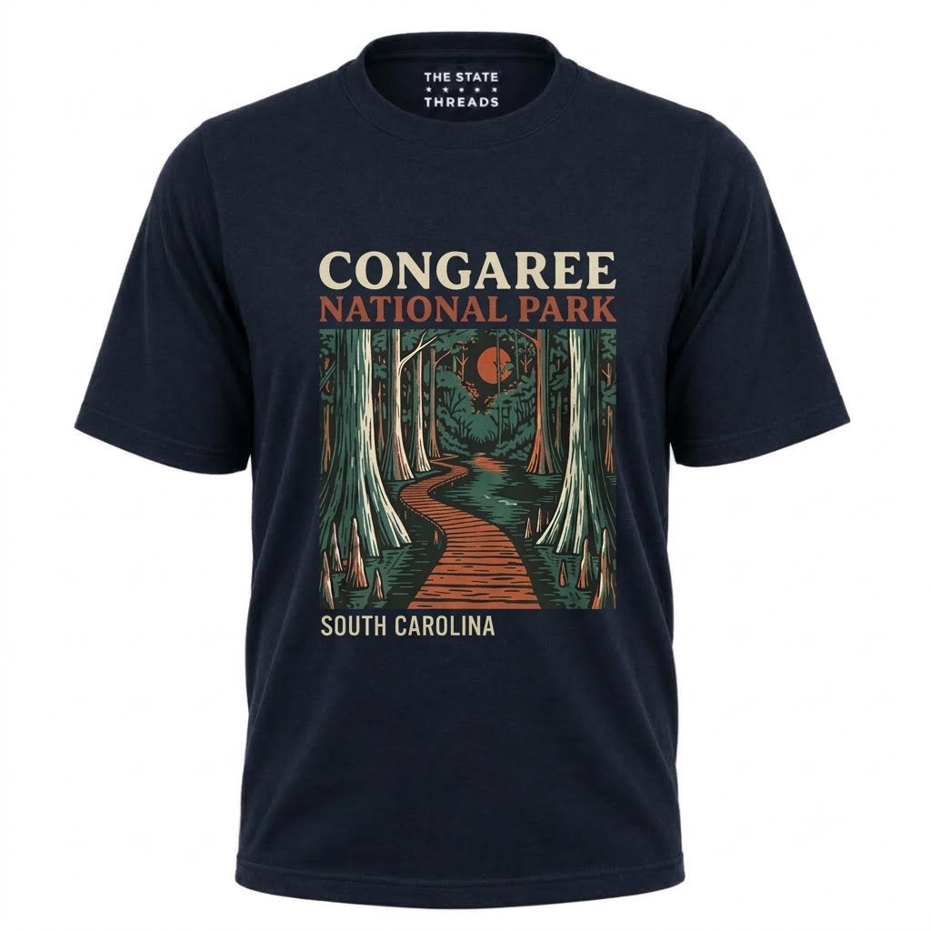 South Carolina Congaree National Park Boardwalk Forest Graphic Shirt